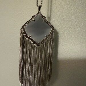 Kendra Scott Long Pendant Necklace with Fringe
